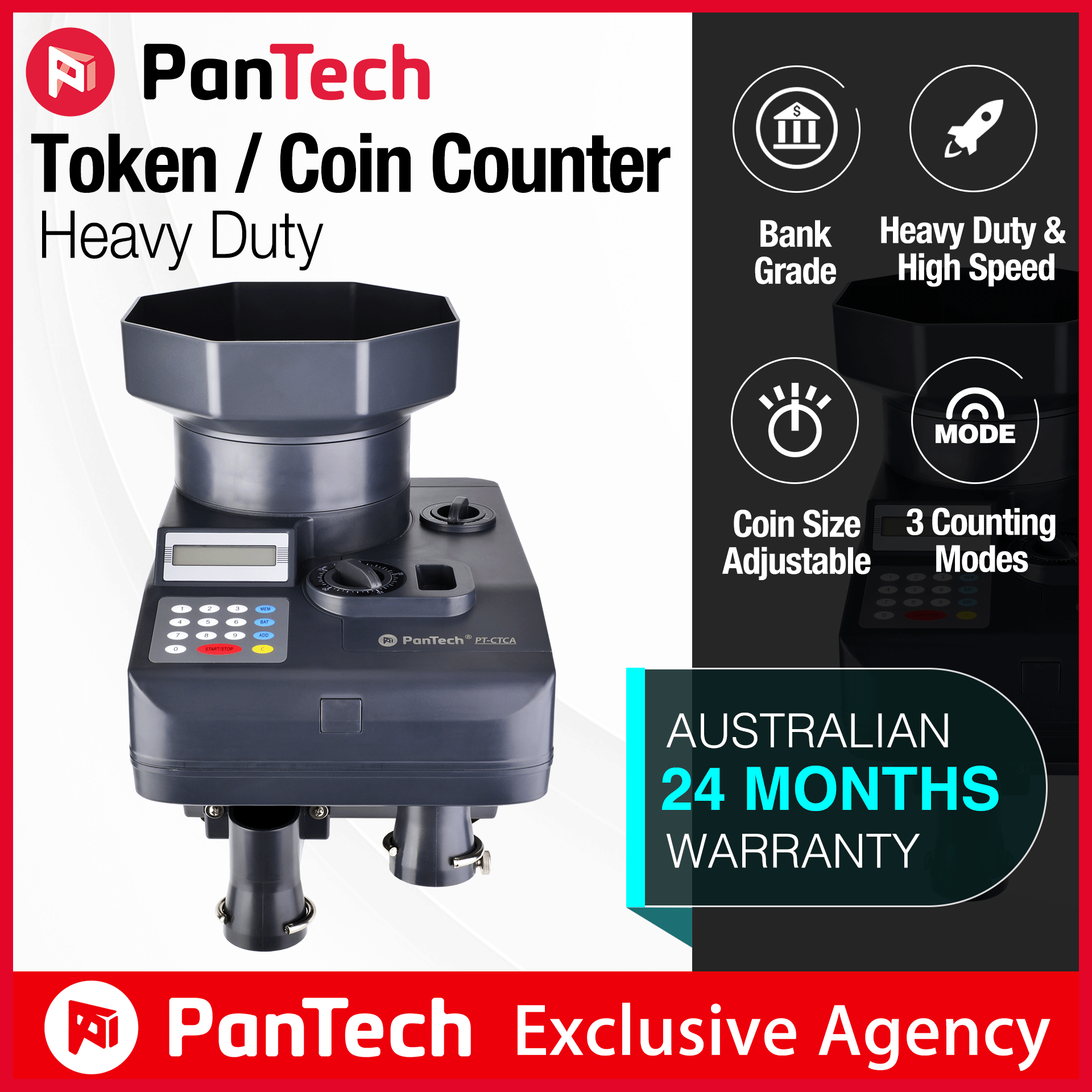 PanTech High Speed Token Coin Counter