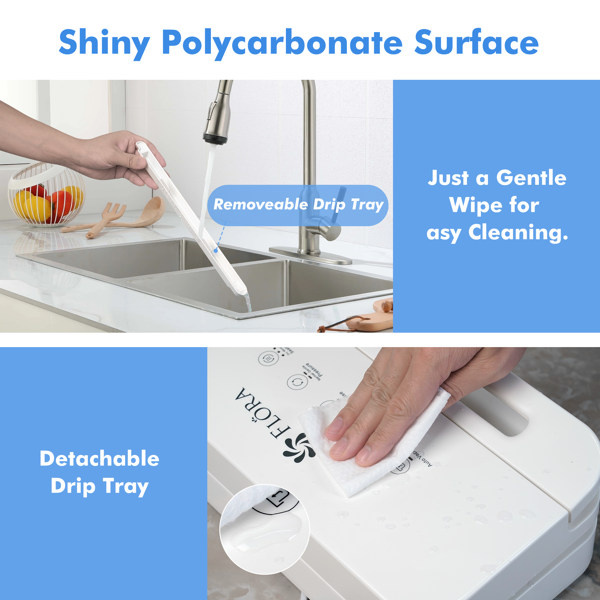 Flora Food Vacuum Sealer Machine-FL-FVS-5199,3-in-1 Dry/Moist/Canister | Pulse Control & Locking Handle System, BPA-Free Precision Sealing with Compact Storage Design for Meat, Meal Prep, Sous Vide