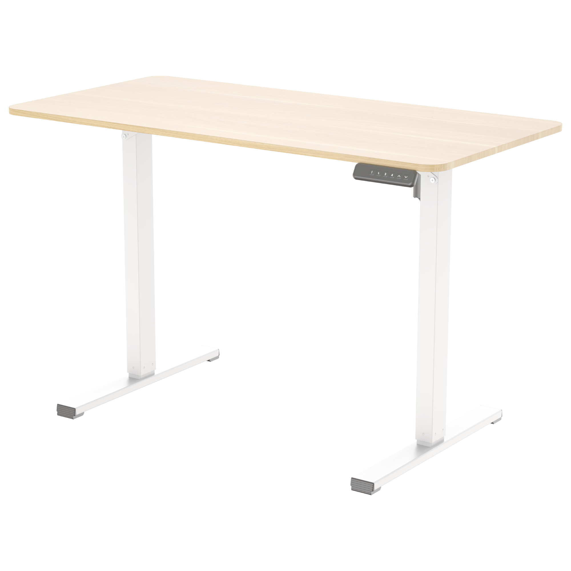 PanTech Standing Desk with Single Motor-Ergonomic Sit-Stand up Desk, 120x60 cm Desktop, Sturdy Steel Frame, Customizable Height (75-110 cm), Ideal for Home Office & Workspaces