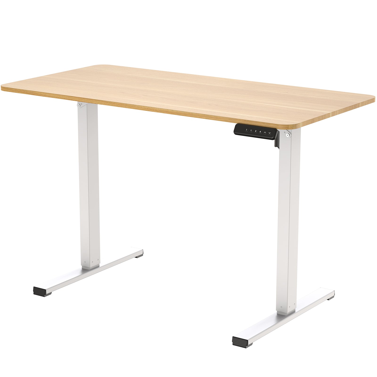 PanTech Standing Desk with Single Motor-Ergonomic Sit-Stand up Desk, 120x60 cm Desktop, Sturdy Steel Frame, Customizable Height (75-110 cm), Ideal for Home Office & Workspaces