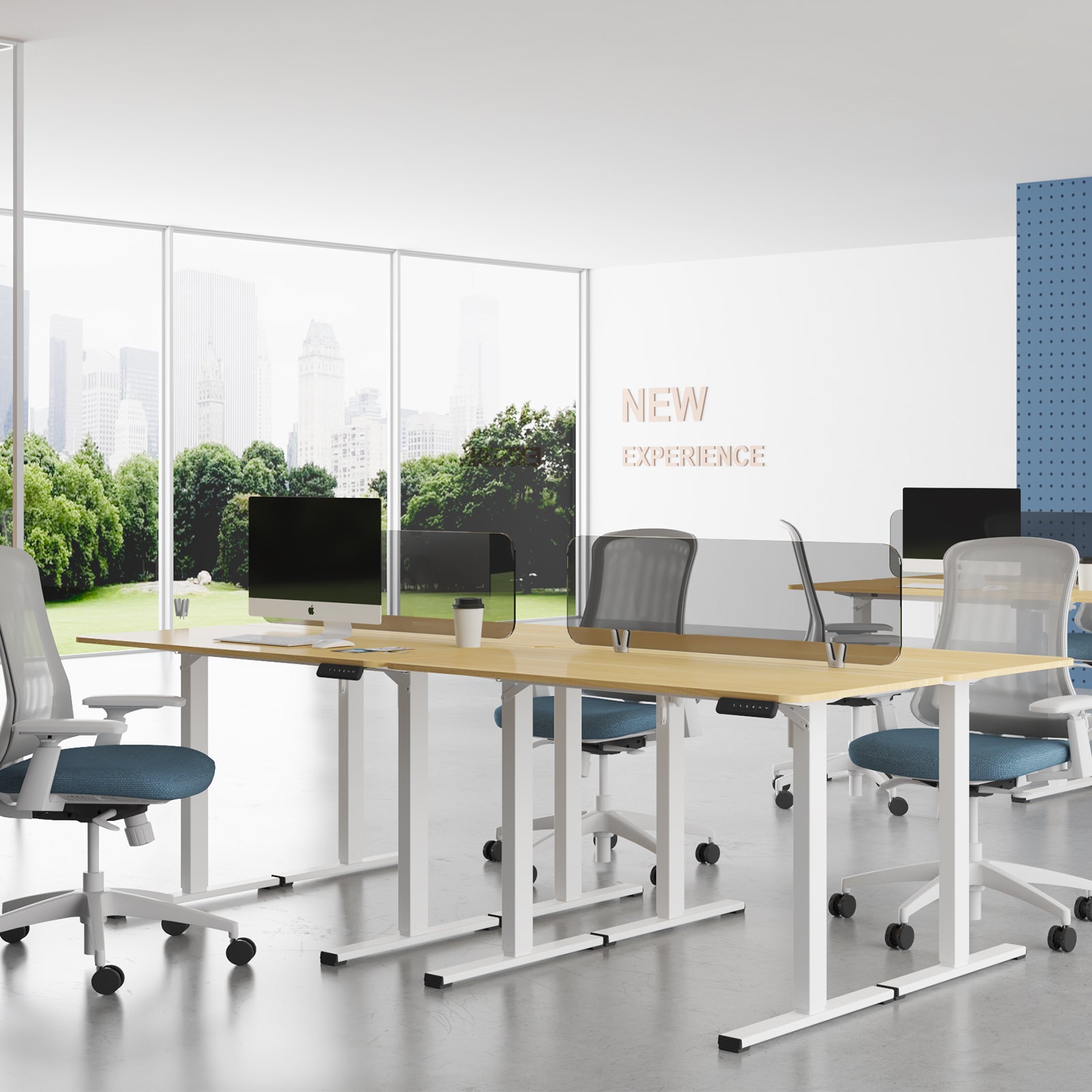 PanTech Standing Desk with Single Motor-Ergonomic Sit-Stand up Desk, 120x60 cm Desktop, Sturdy Steel Frame, Customizable Height (75-110 cm), Ideal for Home Office & Workspaces