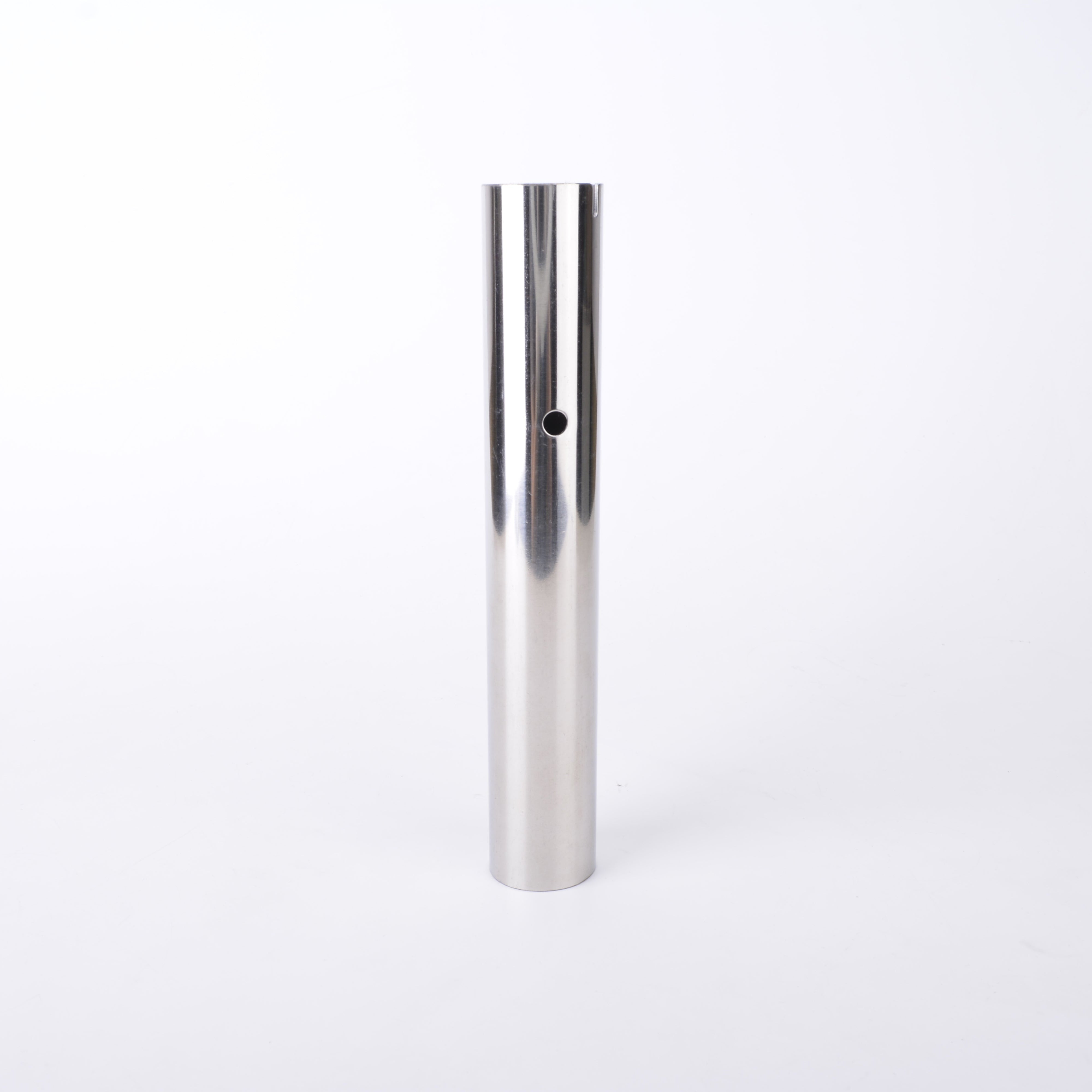 A 20cm stainless steel weather station pole with a reflective metallic finish, displayed against a white background.