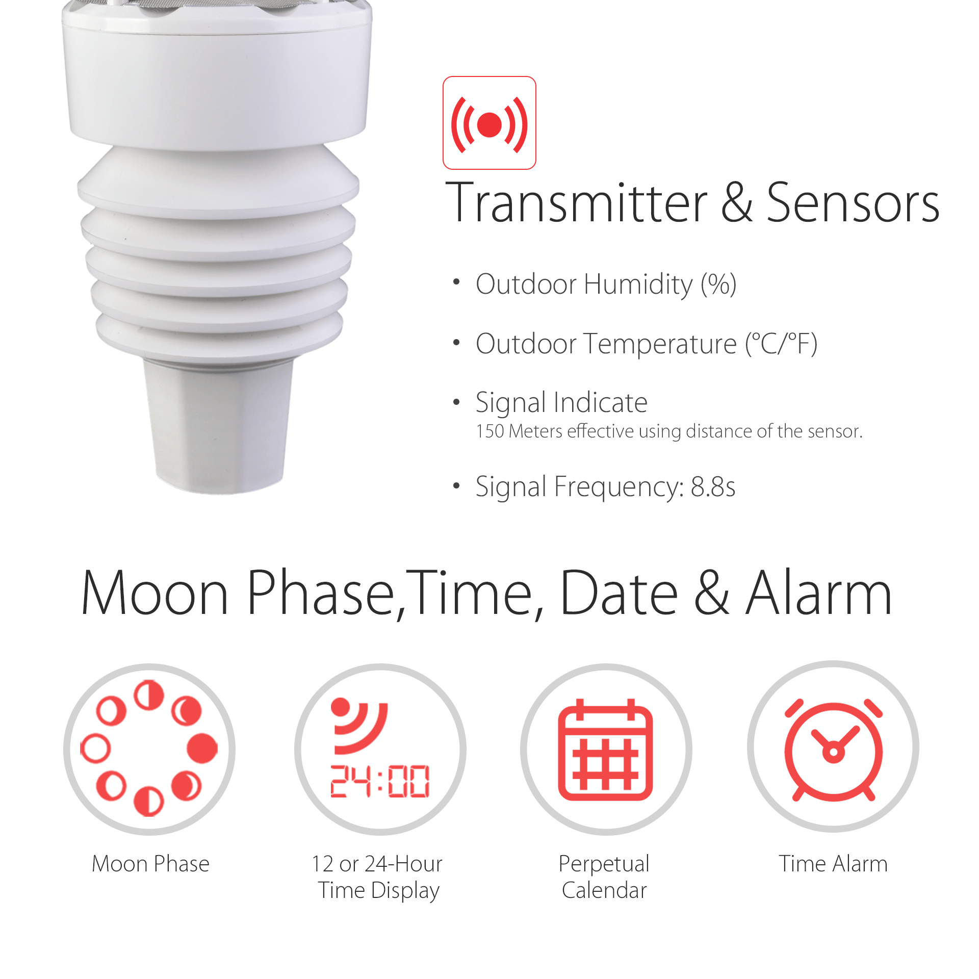 PanTech Weather Station Wireless Australia-Gen 7 IoT-Indoor Outdoor Weather Station-PT-HP2564- AU Stock