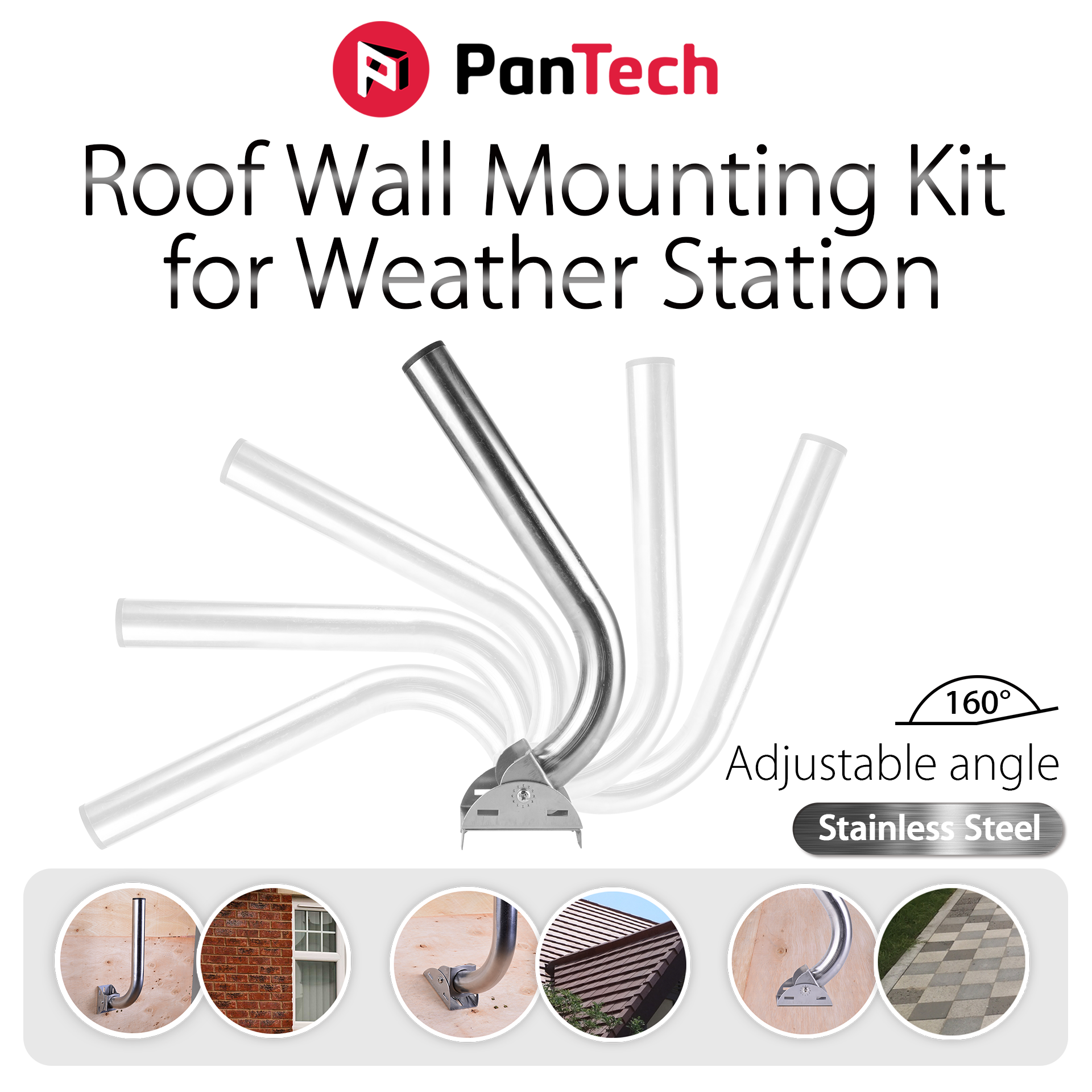 PanTech Weather Station Roof Wall Mounting Kit Mast Pole Mount for Weather Station Outdoor Unit Antenna-AU STOCK