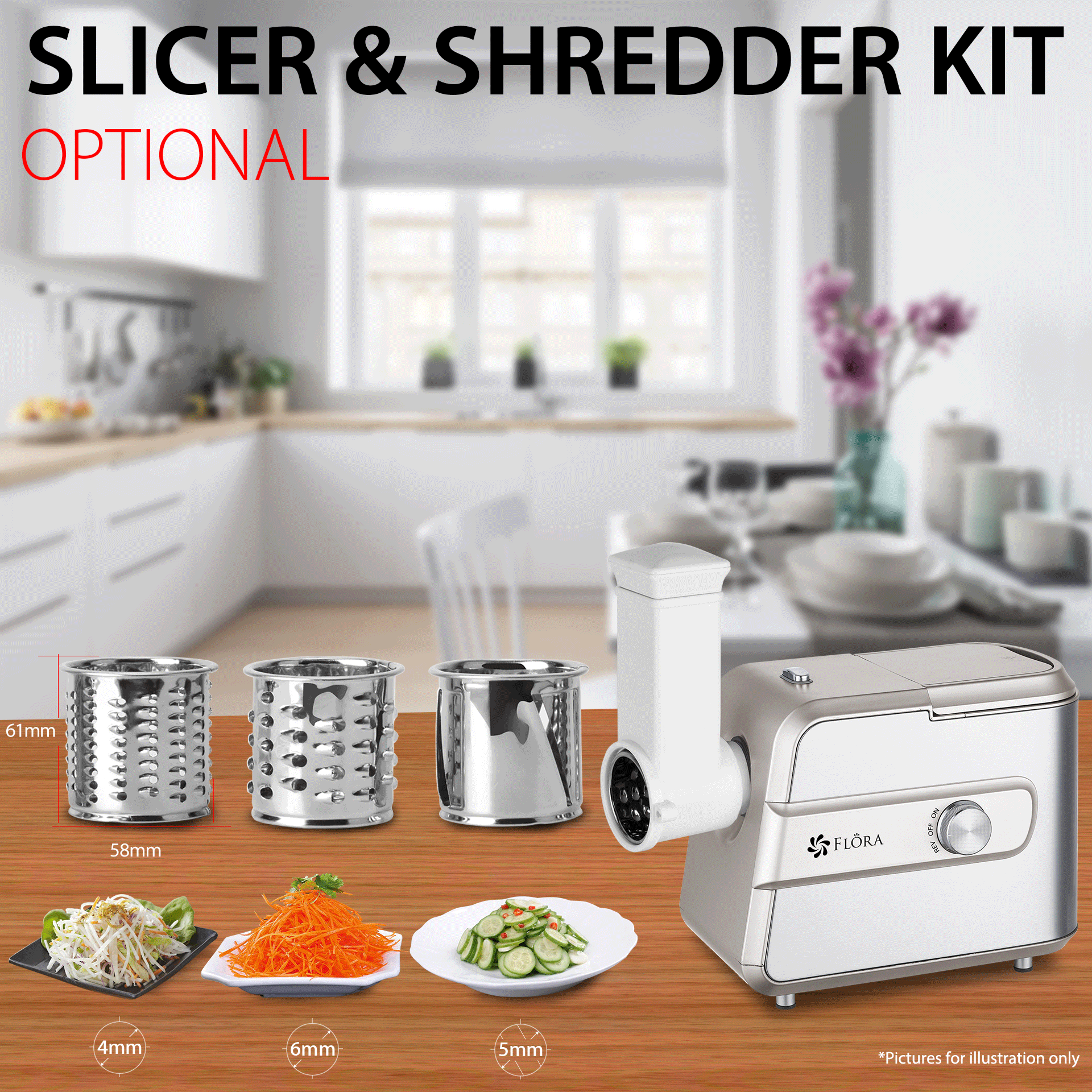 Flora Max 3000W Electric Meat Mincer Sausage Maker Slicer Shredder Tomato Sauce - AU STOCK