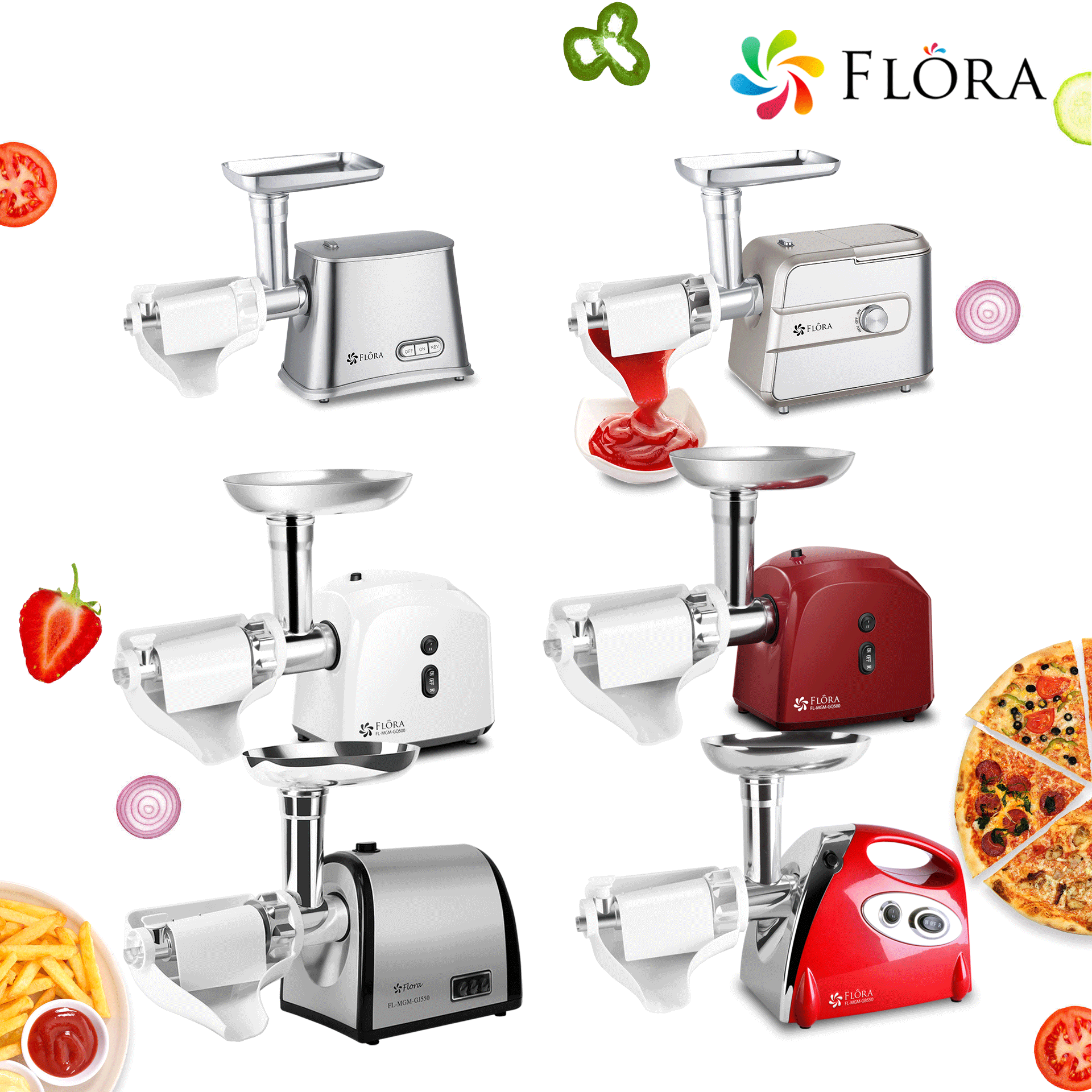 Flora Electric Meat Mincer Tomato Sauce Maker Kit for Flora 500 550 Series Electric Meat Mincer Grinder - AU STOCK