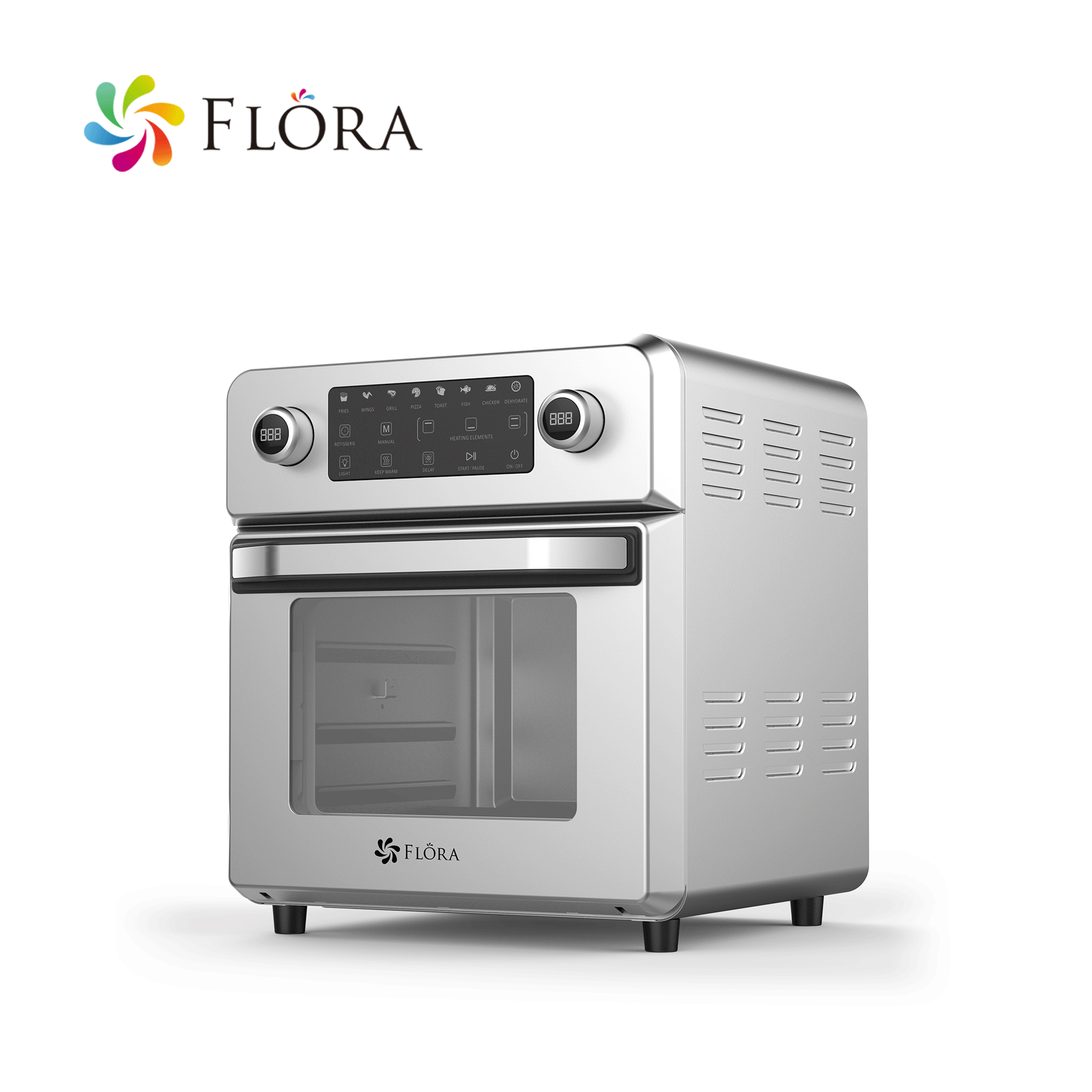Flora Air Fryer 1700W Multifuctional Food Dehydrator Oven Healthy Cooker Low Fat