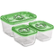 Flora Glass Food Vacuum Canister Container 3 Units Set - BPA Free Storage Jars, Dishwasher and Microwave Safe, Freezer Friendly, 2mm Thick Glass - AU Stock