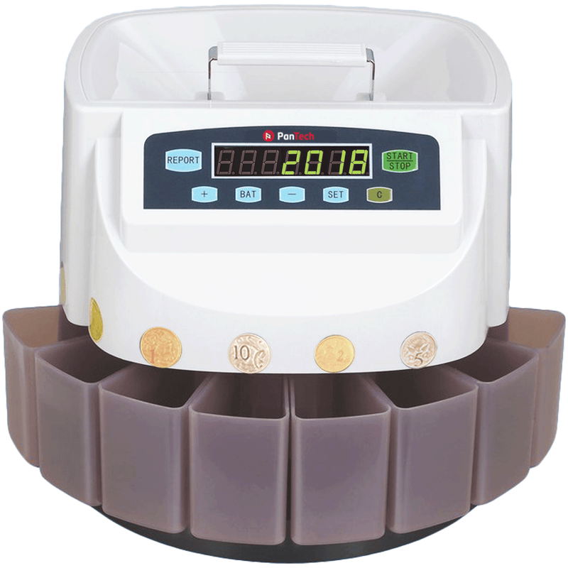 PanTech Australian Coin Sorter Coin Counter Machine Automatic Electronic PT-CSB-WHITE