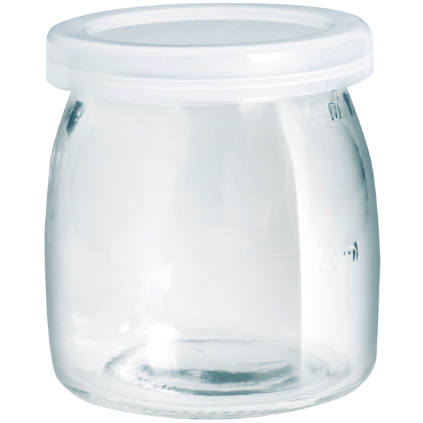 Flora Yoghurt  Glass Jars Pudding Jar with Lid Clear Glass Jar for Homemade Yogur-Designed for FL-YME-715 Yoghurt Maker Machine