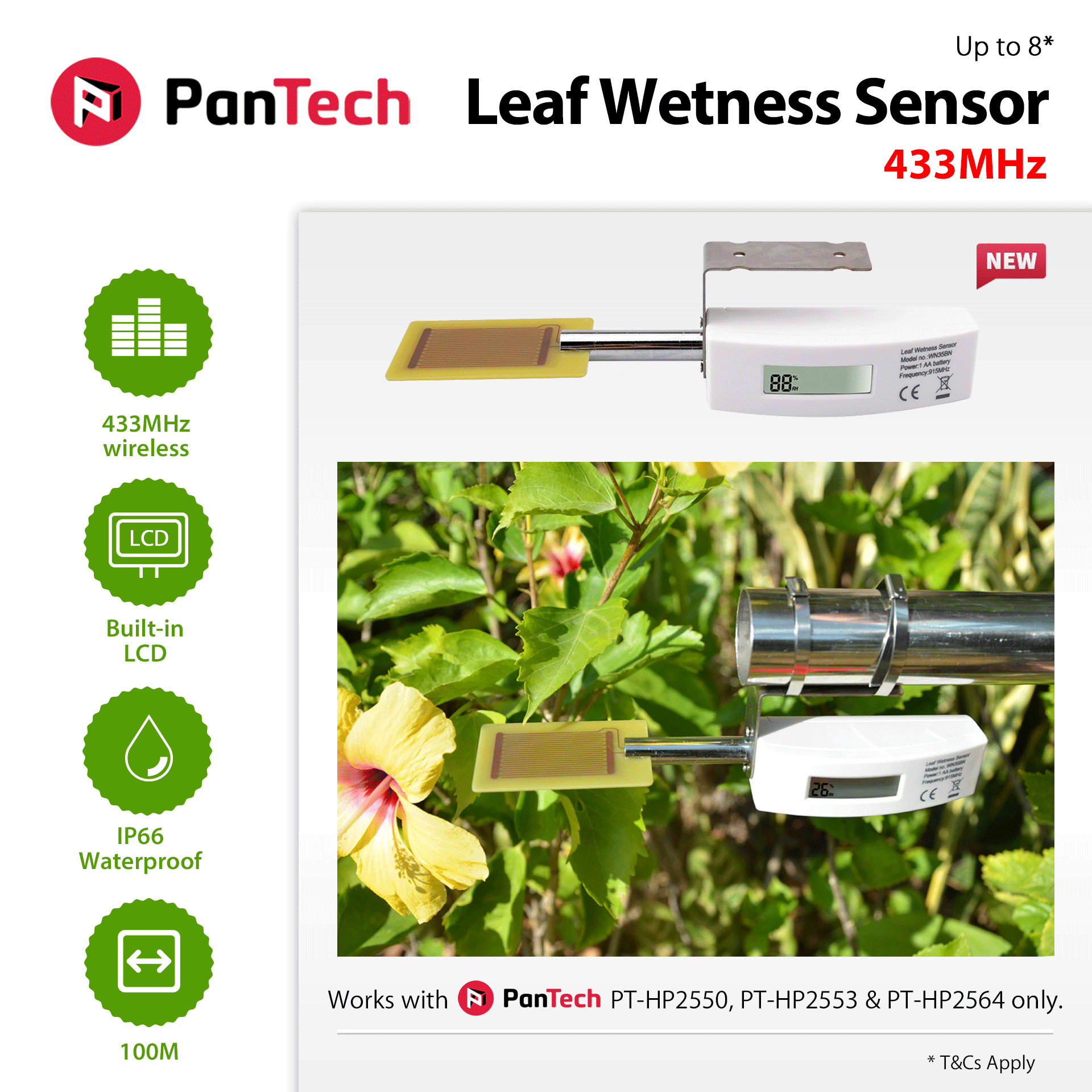 Leaf Wetness Sensor design for PanTech Weather Station PT HP2550 PT HP2553-AU STOCK
