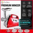 Flora Electric Meat Mincer-Poweful Electric Grinder 2800W -Stainless Steel Blades-Sausage Maker-Model: FL-MGM-Lite Edition-GB550-AU STOCK