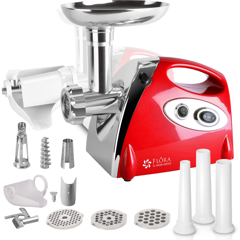 Flora Electric Mincer Meat Grinder Tomato Sauce Kit Package Stainless Steel-Lite Edition-Model: FL-MGM-GB550-AU STOCK