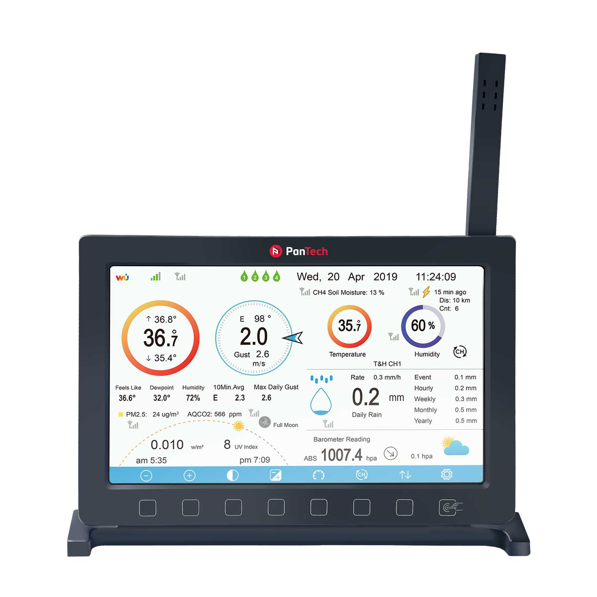 PanTech Weather Station  Indoor Console for PT-HP2564 - Power Supply is not Included