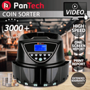 PanTech Australian Coin Sorter with Printing Function- Up to 400 Units/Min-Counting Machine - Money Digital LCD Display - Fast & Accurate Coin Counting - Anti-Jam Function - Large Capacity Hopper