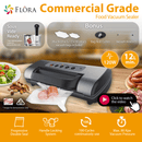 Flora Commercial Food Vacuum Sealer Saver Storage Machine Bonus Precut 22 28 Bag