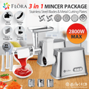 Flora Max 2800W Electric Meat Mincer Sausage Maker Slicer Shredder Tomato Sauce  - AU Stock