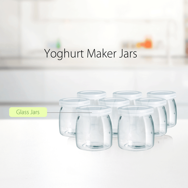 8pcs DIY Yoghurt Jars Pudding Jar with Lid Clear Glass Jar for Homemade Yogurt