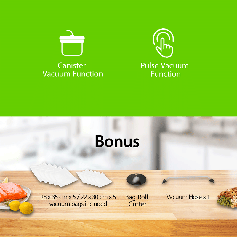 Flora Food Vacuum Sealer Saver Storage Machine Semi- Commercial Grade 110W 80Kpa-Model: FL-FVS-2688- AU Stock