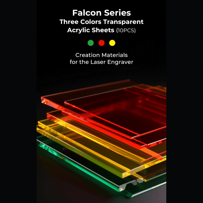 Creality 3D Falcon Series Three Colors Transparent Acrylic Sheets 300*300*3mm-AU Stock
