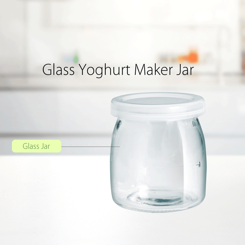 Flora Yoghurt  Glass Jars Pudding Jar with Lid Clear Glass Jar for Homemade Yogur-Designed for FL-YME-715 Yoghurt Maker Machine