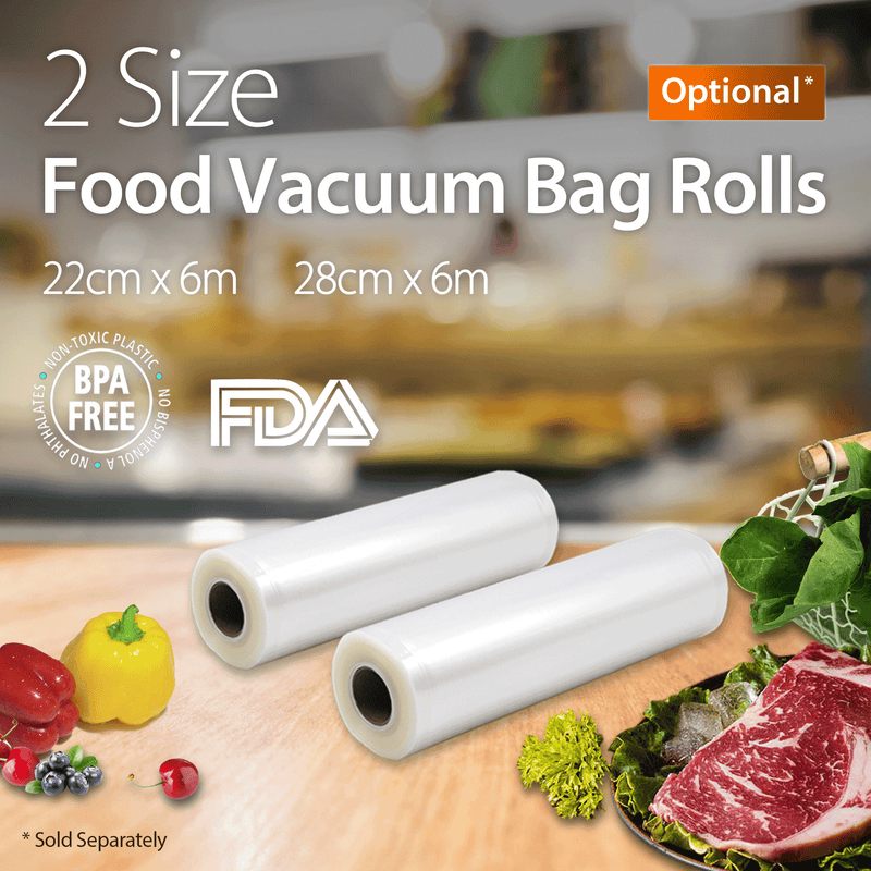 Flora Commercial Food Vacuum Sealer Saver Storage Machine Bonus Precut 22 28 Bag - AU Stock