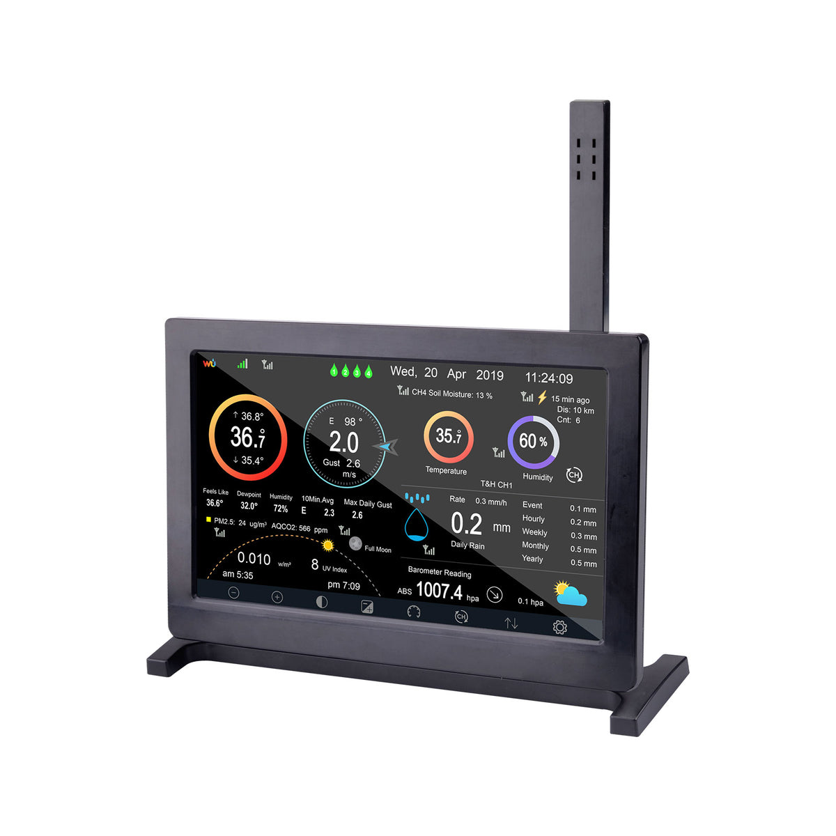 PanTech Weather Station  Indoor Console for PT-HP2564 - Power Supply is not Included