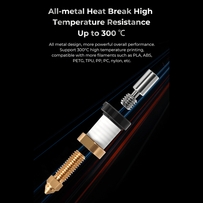 Creality K1 Ceramic Heating Block Hotend Kit - 60W Fast Heating - High-Speed Printing - High Thermal Conductivity - High-Temperature Resistance to 300