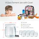 8pcs DIY Yoghurt Jars Pudding Jar with Lid Clear Glass Jar for Homemade Yogurt