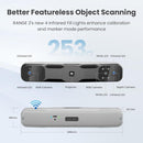 Revopoint RANGE 2 3D Scanner for 3D Printing Handheld, 3D Printer Scanner 0.1 mm Precision, 3D Modeling Built-in RGB Color Camera, Supports Body Face Large Objects Scan, Support Win/Android/iOS/macOS