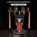 Creality K1 Series Ceramic Heating Block Kit with Quick-swap Nozzle Kit, 300°C High Temperature Resistance and High Flow Hot End Print Head with Heat Sink for K1, K1 Max, K1C 3D Printers
