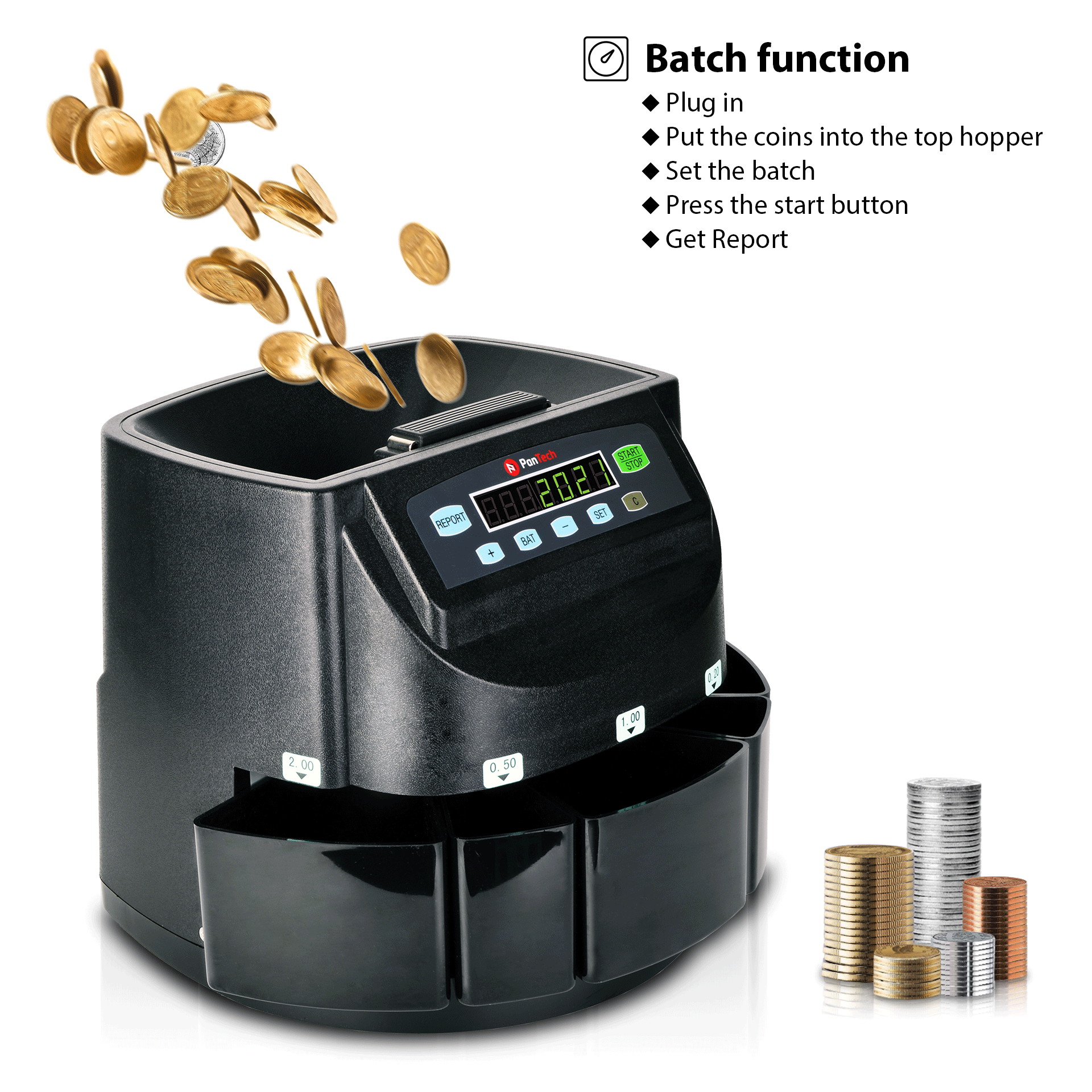 PanTech New Zealand NZ Coin Sorter Counter Automatic Electronic Counting Machine