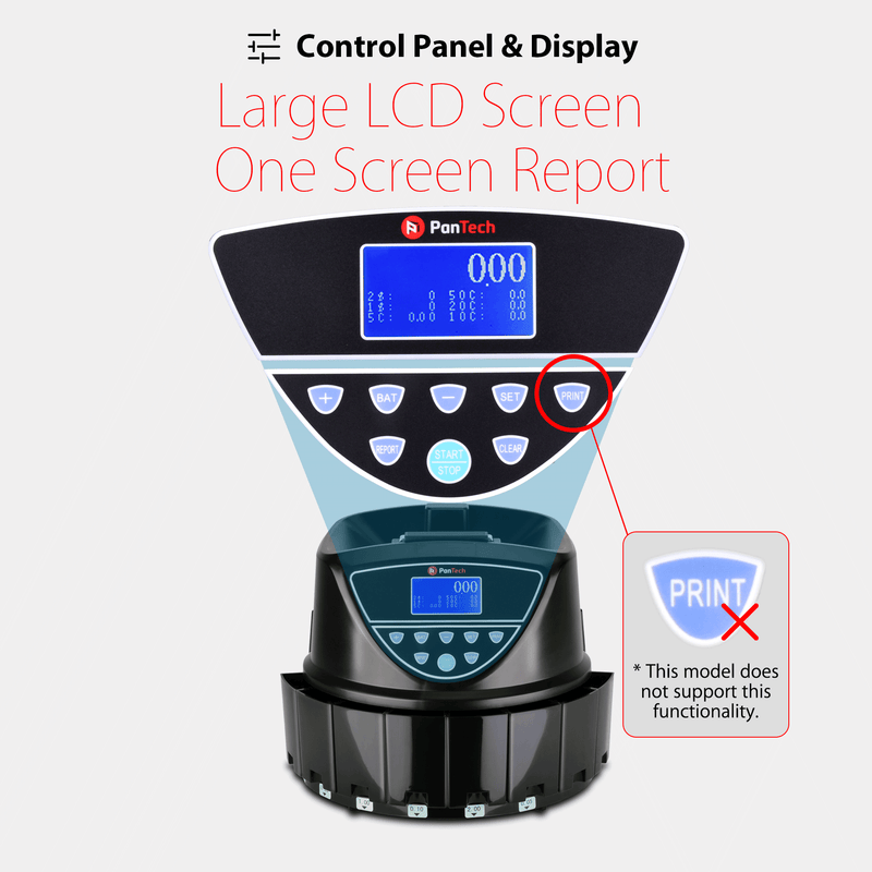 PanTech Australian Coin Sorter Coin Counter Machine Automatic Electronic PT-CSC-BLACK