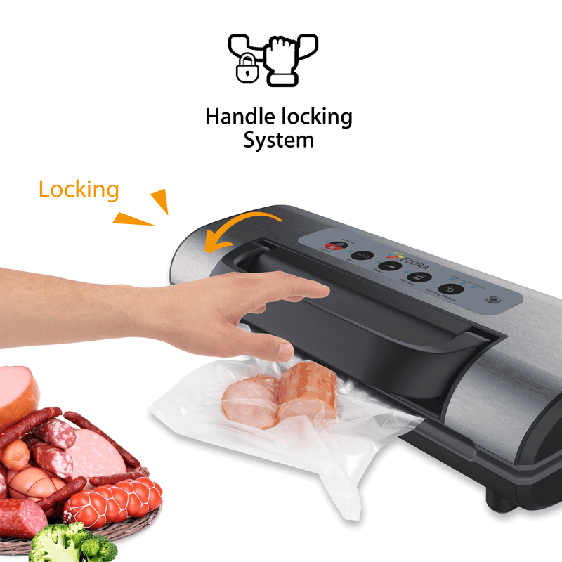 Flora Commercial Food Vacuum Sealer Saver Storage Machine Bonus Precut 22 28 Bag - Model: FL-FVS-3206-AU Stock