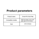 Creality 3D Printer K1 Max Smooth PEI Build Plate Kit 315*310mm-Magnetic Sticker