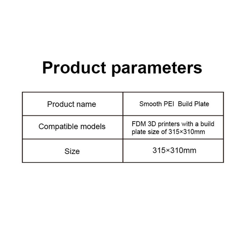 Creality 3D Printer K1 Max Smooth PEI Build Plate Kit 315*310mm-Magnetic Sticker