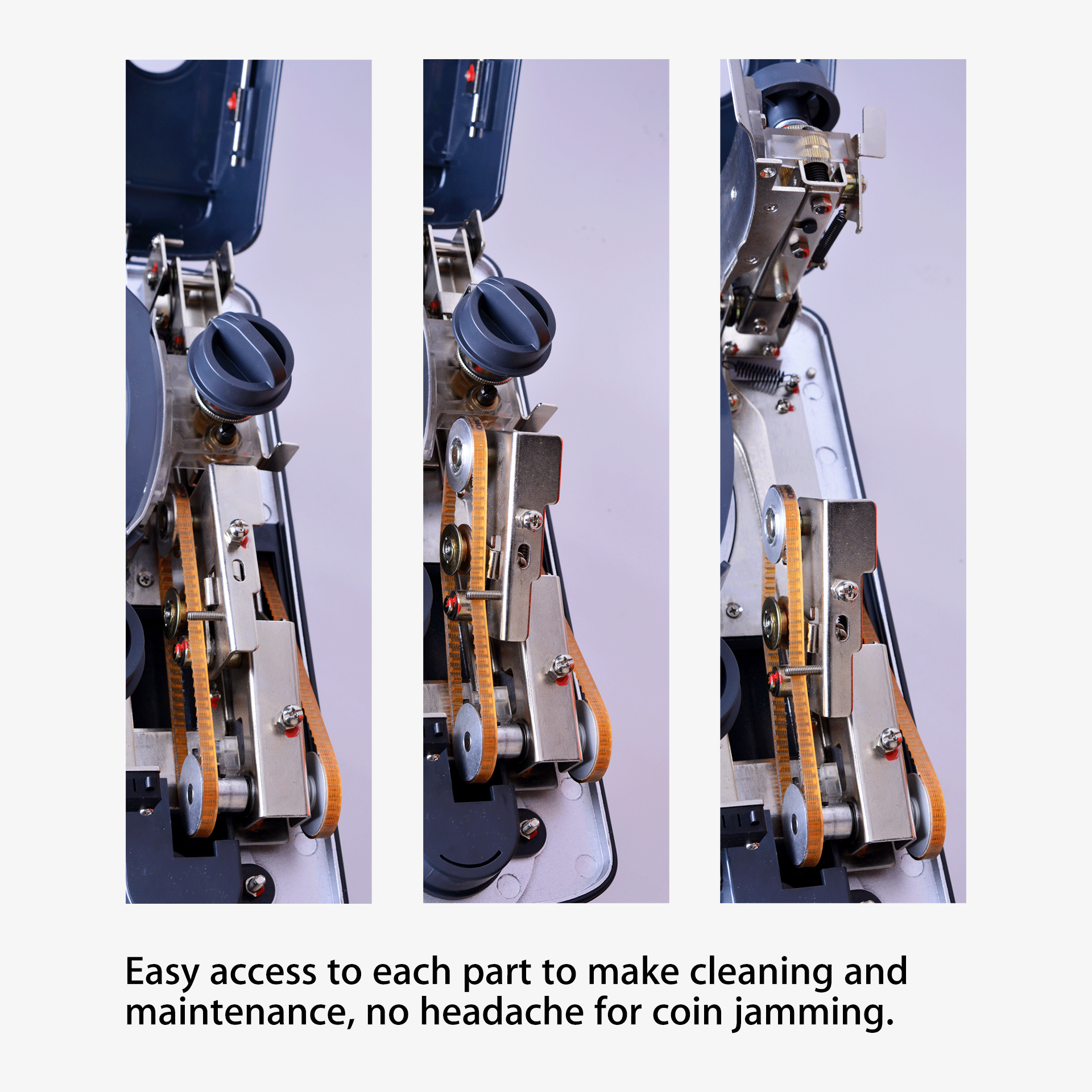 PanTech High-Speed Token Coin Counter Machine with 2300 Coins/Min. Accommodating Thicknesses from 1.0 to 3.5 mm and Diameters ranging from 15 to 35 mm