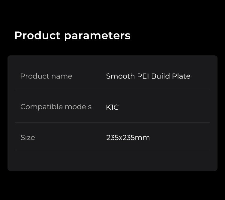 Creality K1C Build Plate 235x235mm Original Smooth PEI Sheet with Nozzle Cleaner Flexible Spring Steel Magnetic Platform Plate for K1/K1C/Ender 3/3 V2/3 V3/3 V3 KE/3 V3 SE/3 Neo/3 V2 Neo