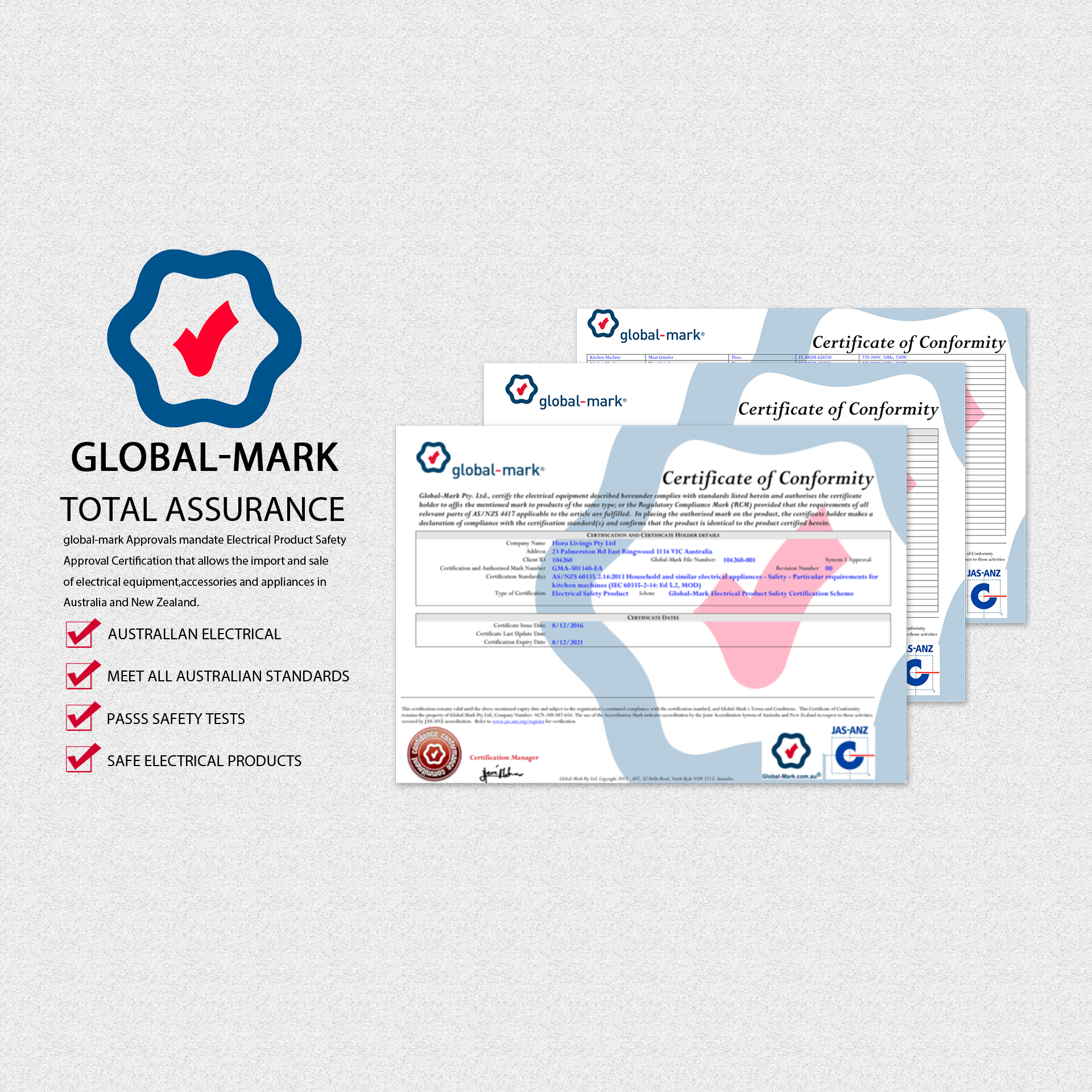 Flora Electric Meat Grinder Tomato Sauce Slicer Shredder PACKAGE