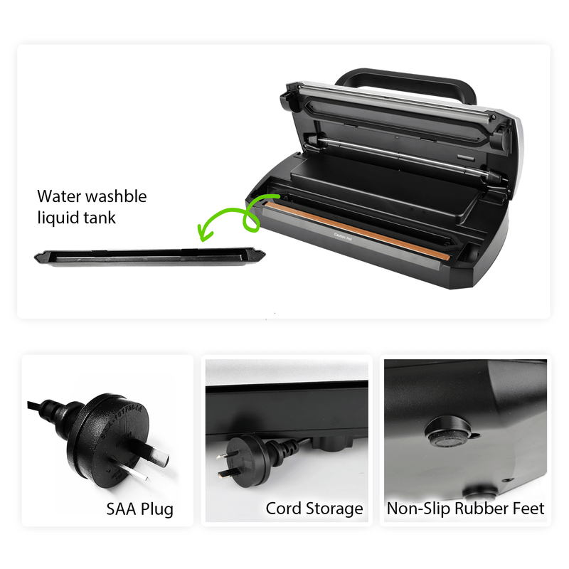 Flora Food Vacuum Sealer Saver Storage Machine Semi- Commercial Grade 110W 80Kpa-Model: FL-FVS-2688- AU Stock