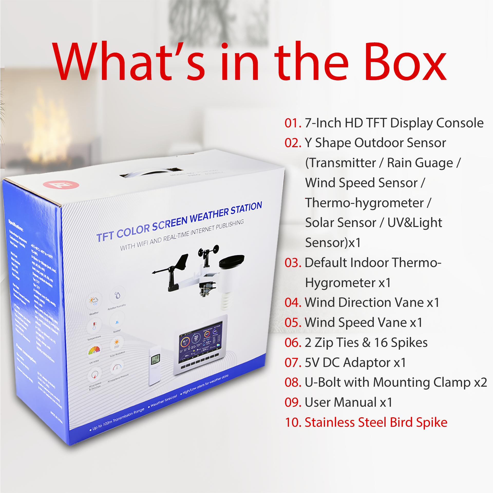 PanTech Wifi Weather Station Wireless Australia-Gen 5 IoT- TFT LCD Wireless Professional PT-HP2550-AU STOCK