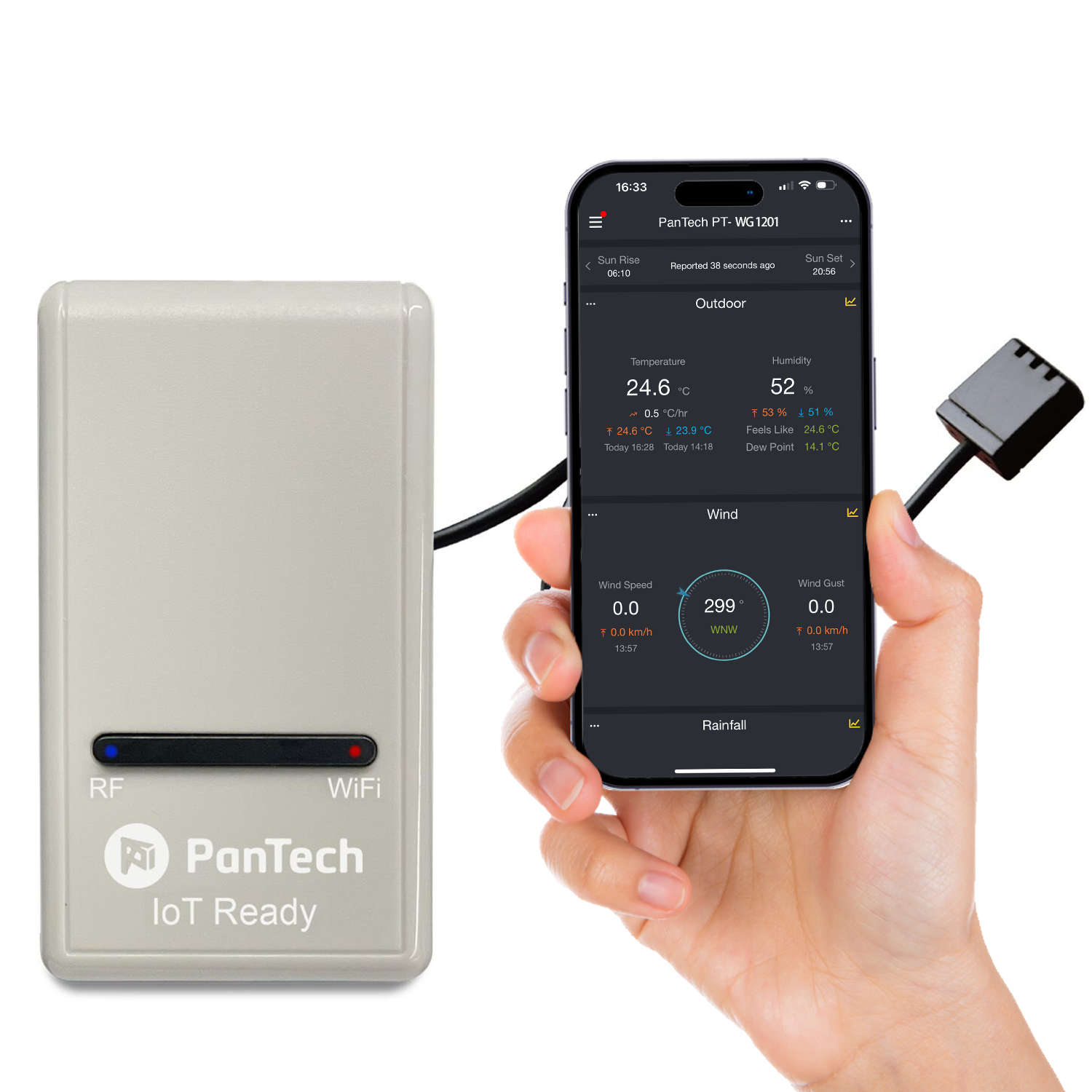 PanTech Weather Station Wireless Australia-Gen 3 SE IoT- Gate Way- Indoor and Outdoor Sensors-PT-GW1201-AU STOCK
