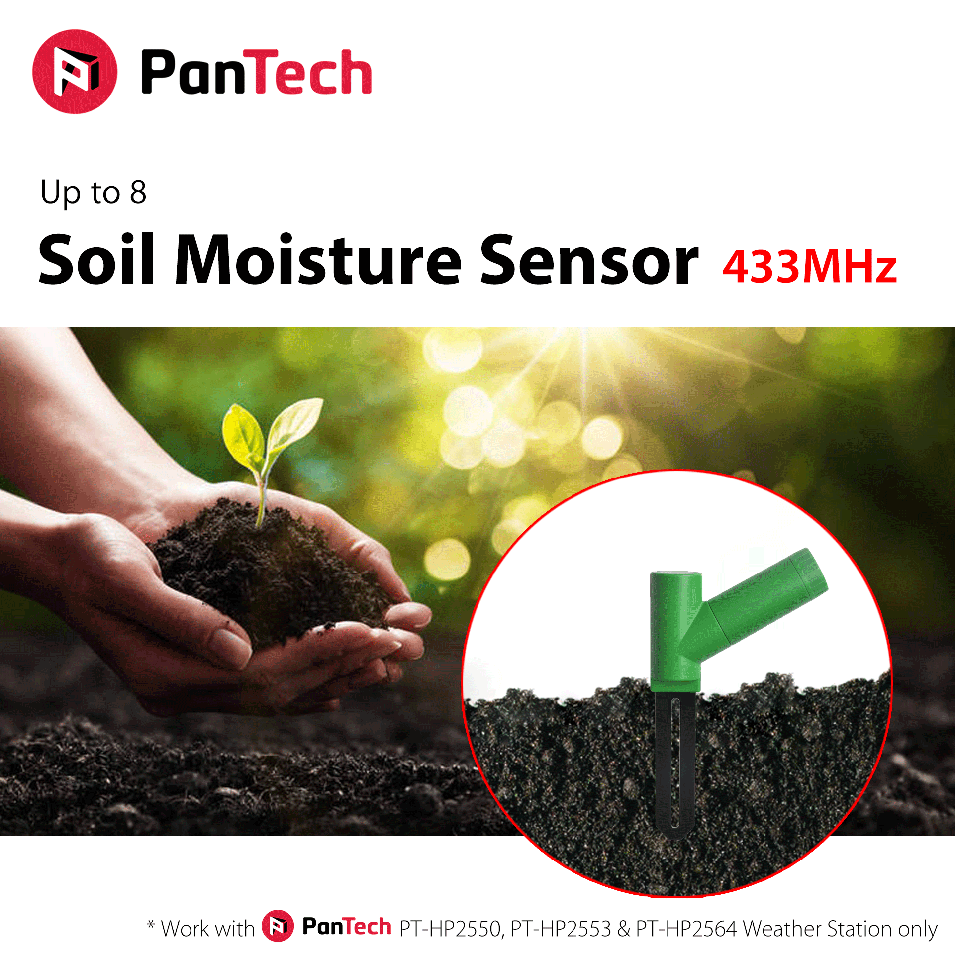 PanTech Weather Station Soil Moisture Sensor design for PanTech Weather Station PT-HP2550/HP2553/HP2564-AU STOCK