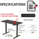 PanTech Electric Standing Desk Height Adjustable Black