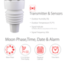 PanTech Weather Station HP2564 - 4th Gen Indoor Outdoor Weather Station with Ultrasonic Anemometer and Haptic Rain Sensor 433MHz