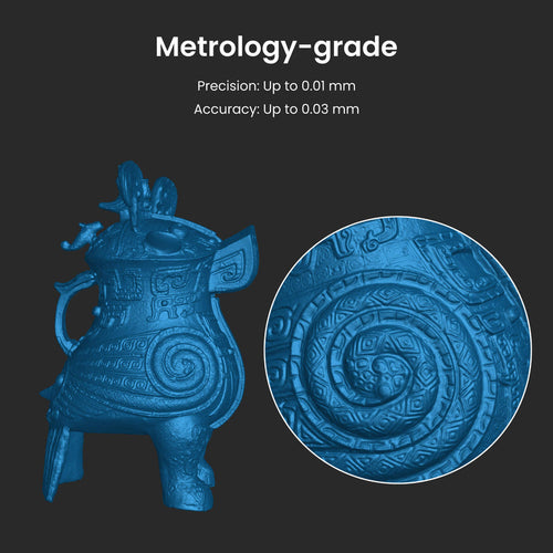 Revopoint MetroX 3D Scanner-Blue Laser Line and Full-field Structured Light- High Level 3D Scanner
