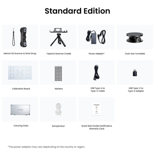 Revopoint MetroX 3D Scanner-Blue Laser Line and Full-field Structured Light- High Level 3D Scanner
