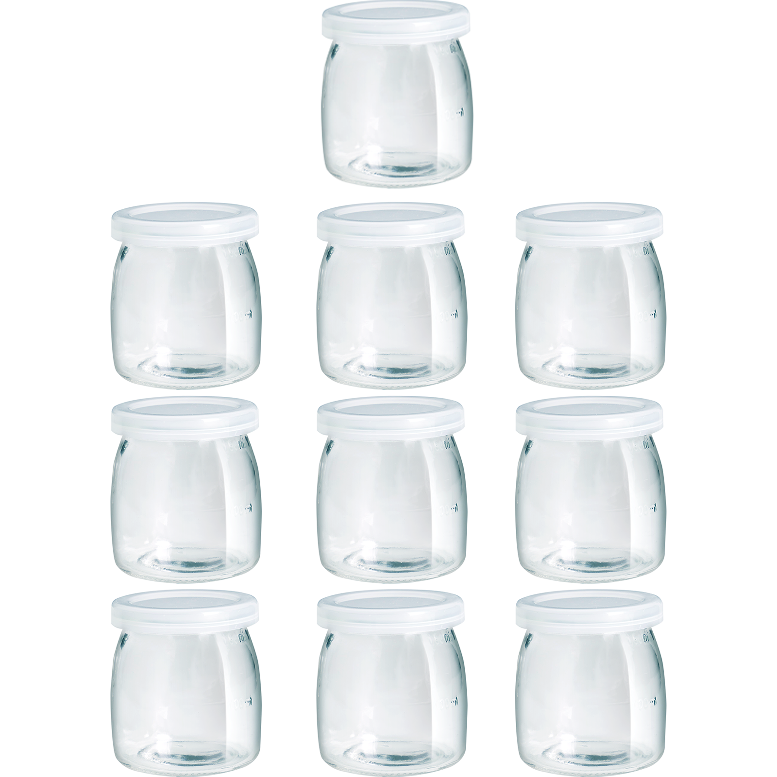 Flora Yoghurt  Glass Jars Pudding Jar with Lid Clear Glass Jar for Homemade Yogur-Designed for FL-YME-715 Yoghurt Maker Machine - AU Stock