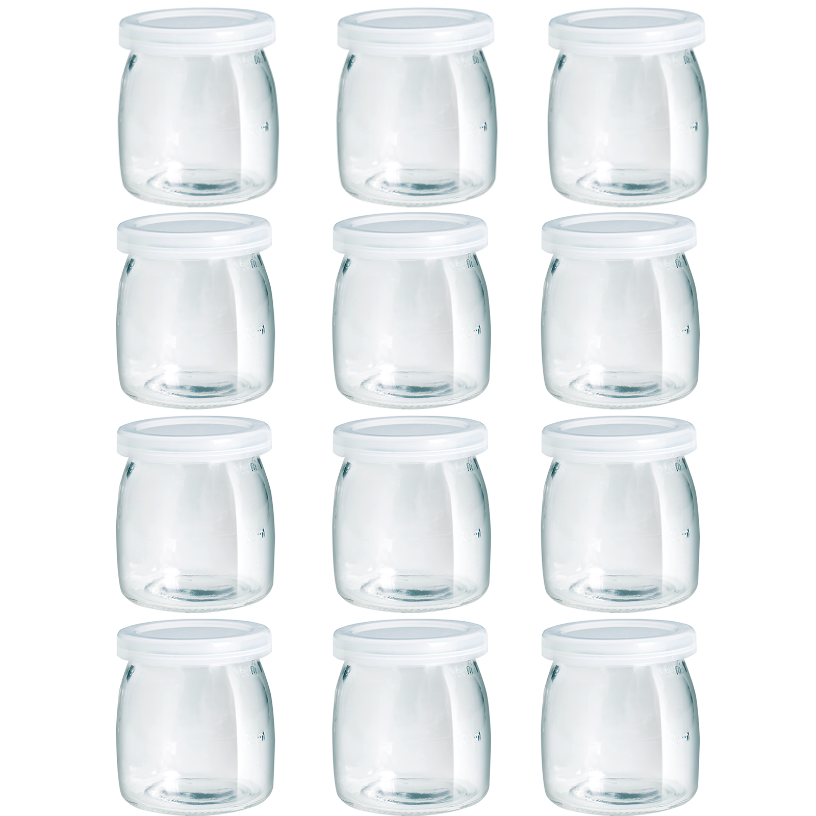 Flora Yoghurt  Glass Jars Pudding Jar with Lid Clear Glass Jar for Homemade Yogur-Designed for FL-YME-715 Yoghurt Maker Machine - AU Stock