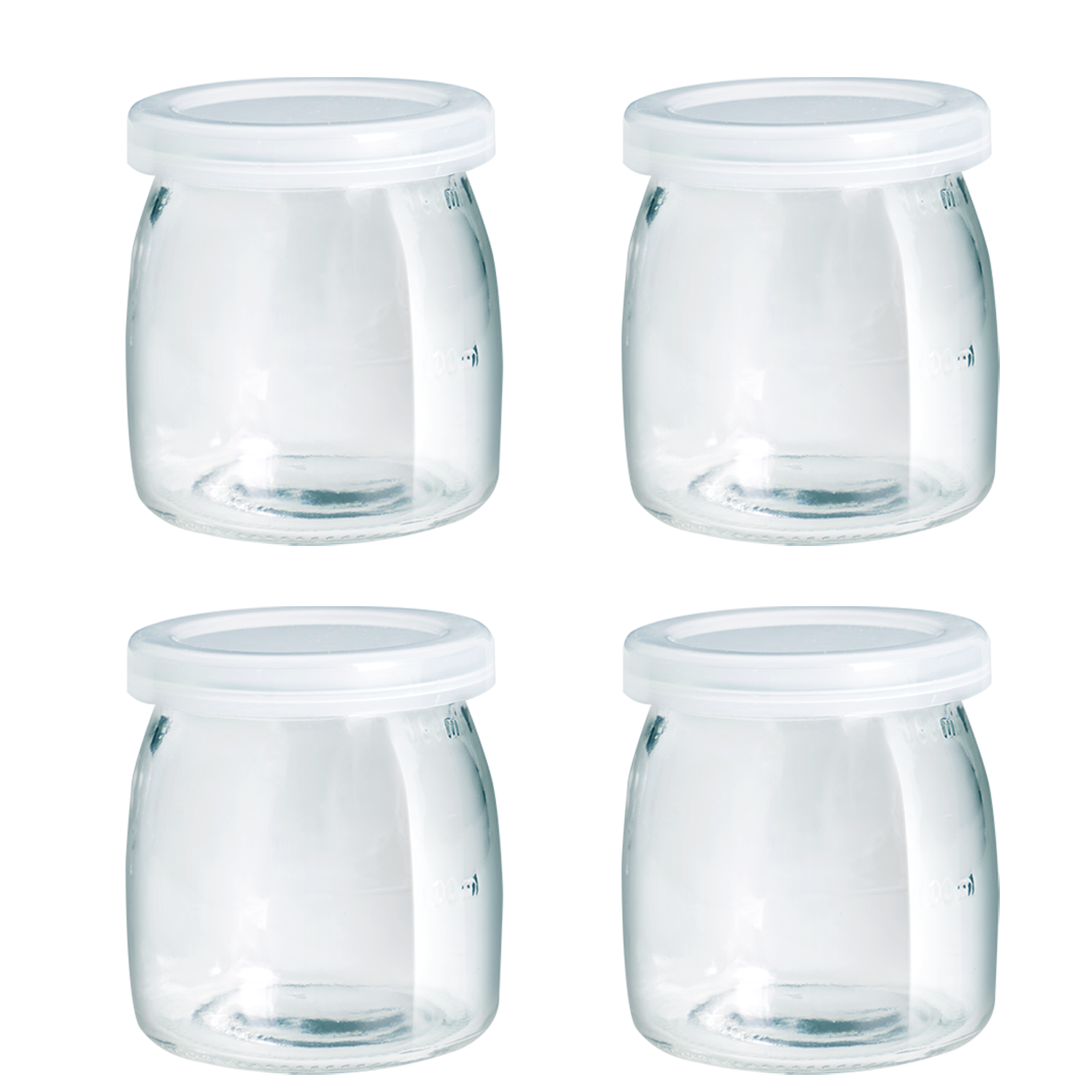 Flora Yoghurt  Glass Jars Pudding Jar with Lid Clear Glass Jar for Homemade Yogur-Designed for FL-YME-715 Yoghurt Maker Machine - AU Stock